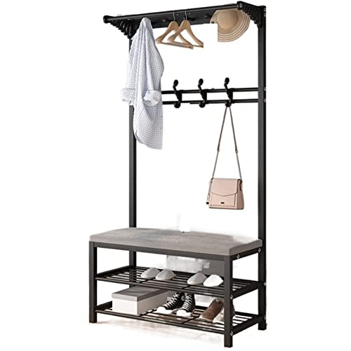 SLGGPJBU Garderobenständer Mobile Garderobe Schuhregal Bank Zimmer Metall Hängend Kleiderständer Schuhzimmer Hocker Mobilheim Eingang SLGGPJBU Garderobenständer Mobile Garderobe Schuhregal Bank Zimmer Metall Hängend Kleiderständer Schuhzimmer Hocker Mobilheim Eingang von SLGGPJBU