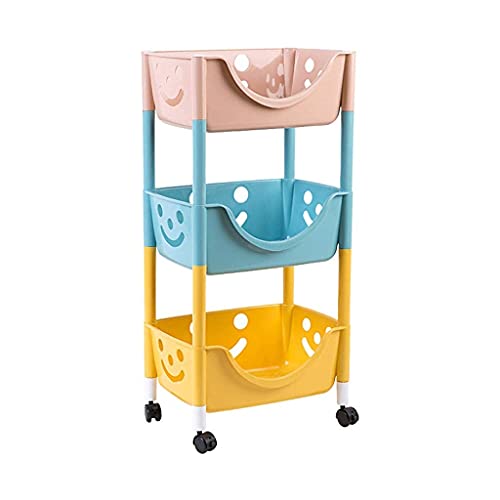 SLGGPJBU Küchenaufbewahrungswagen Regalwagen Niedlicher Rollwagen Rack Haushaltswagen Küchenaufbewahrung Multifunktional 360° beweglich SLGGPJBU Küchenaufbewahrungswagen Regalwagen Niedlicher Rollwagen Rack Haushaltswagen Küchenaufbewahrung Multifunktional 360° beweglich von SLGGPJBU