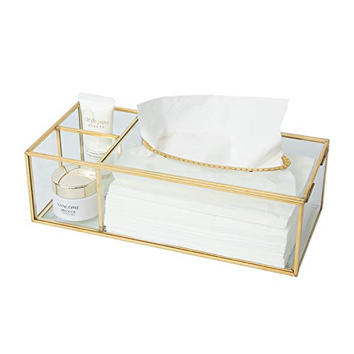 SLHEQING Kosmetik Organiser Gold Beauty Organizer Box Taschentuchbox Wohnzimmer Couchtisch Aufbewahrungsbox von SLHEQING
