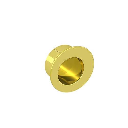 SLID'UP Fingerhülse für Schiebetüren, rund, Durchmesser 29 mm, gold, für Durchgangstüren, Zimmertüren von SLID'UP