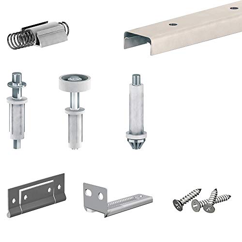 Schiebetürbeschlag FALTSYSTEM SLID'UP 200, Laufschiene 1213 mm, für 4 Paneele bis 14 kg, für Falttüren, Schränke, Nischen von SLID'UP