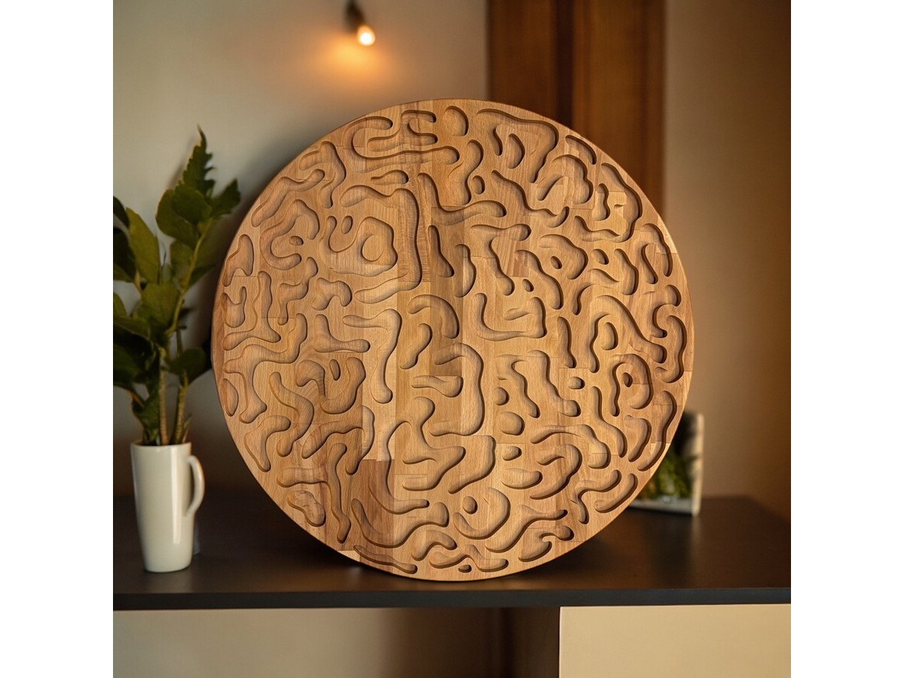 SLIDIX 3D Wandpaneel Akustikpaneele Wandpaneele runde Wandkunst Wanddeko Wandskulptur, (1-tlg) von SLIDIX