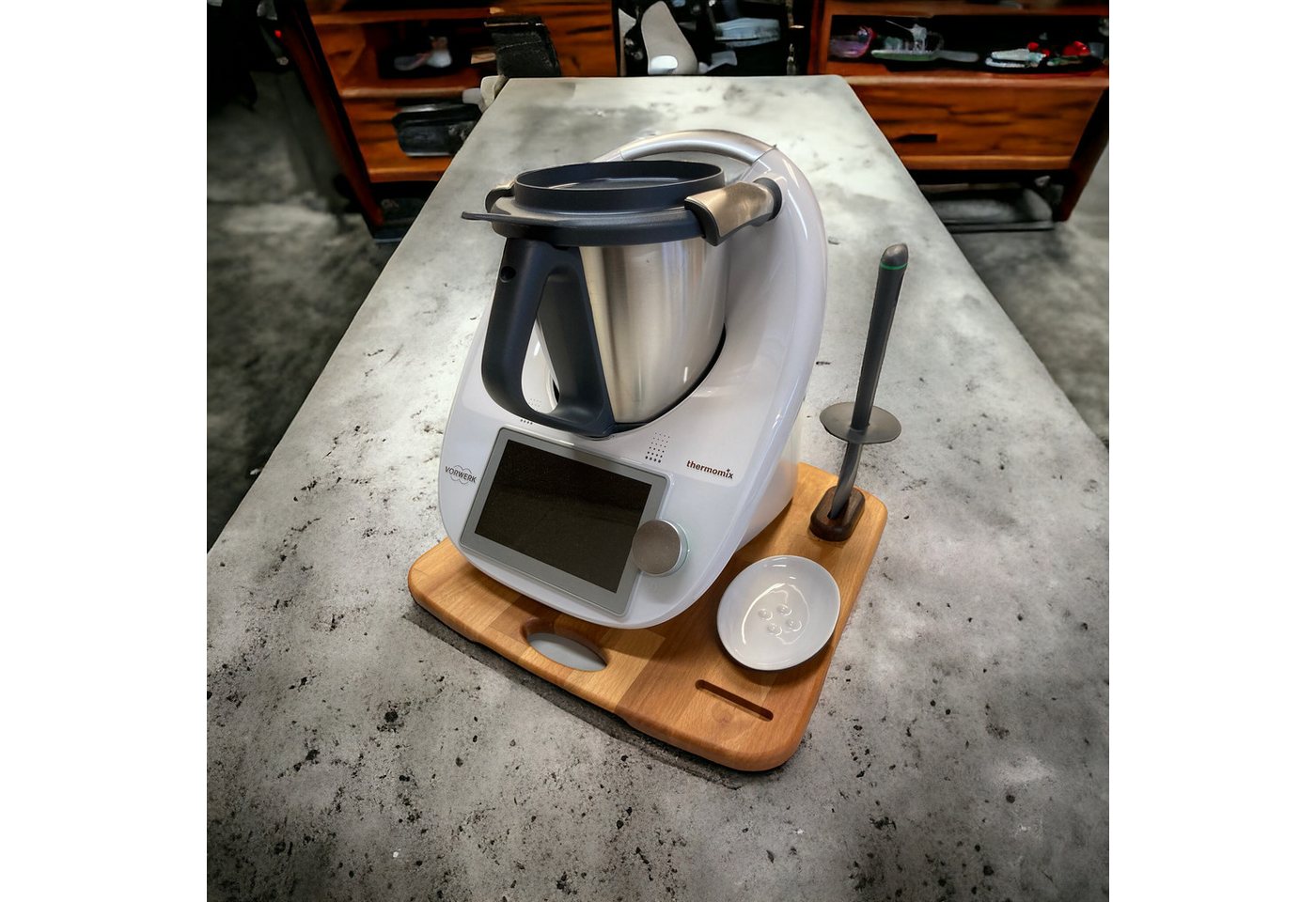 SLIDIX Küchenmaschinen Zubehör-Set Gleitbrett für den Thermomix® TM5 TM6 Buche Slider / Gleiter, Zubehör für Thermomix TM5 und TM6 von SLIDIX