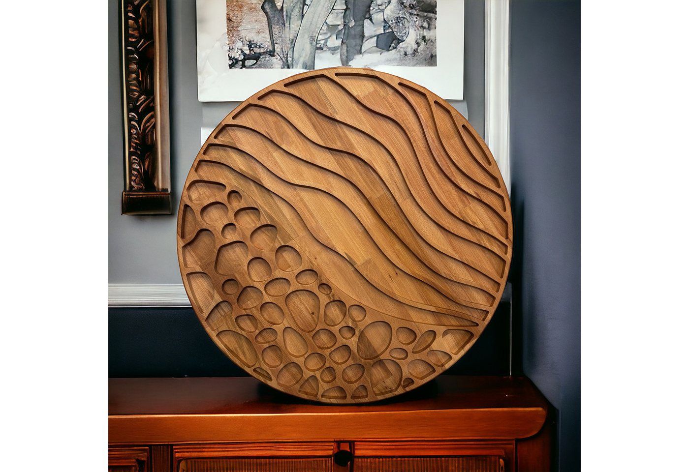 SLIDIX Wanddekoobjekt Akustikpaneele Wandpaneele runde Wandkunst Wanddeko Wandskulptur (1 St) von SLIDIX