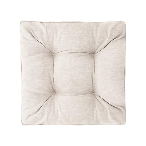 SLIPIO Outdoor Kissen für Gartenmöbel |Sitzkissen 50x50 cm Polster für Rattan Möbel | Hoch FÜLLPRO+ Füllung | Lounge Auflagen für Stuhl, Gartenbank | Beige von SLIPIO