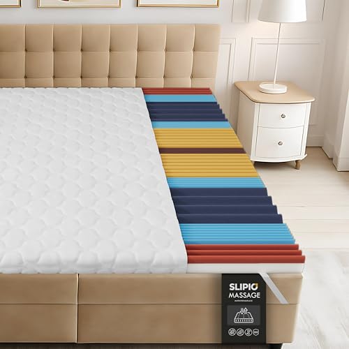 SLIPIO Matratzen Topper 80x200 Matratzentopper | 6cm hoch | Profilierte 5-Zonen-Massage Ergo+ optimale Körperanpassung | Bezug atmungsaktiv & Maschinenwaschbar | Hypoallergen Matratzenauflage SLIPIO Matratzen Topper 80x200 Matratzentopper | 6cm hoch | Profilierte 5-Zonen-Massage Ergo+ optimale Körperanpassung | Bezug atmungsaktiv & Maschinenwaschbar | Hypoallergen Matratzenauflage von SLIPIO
