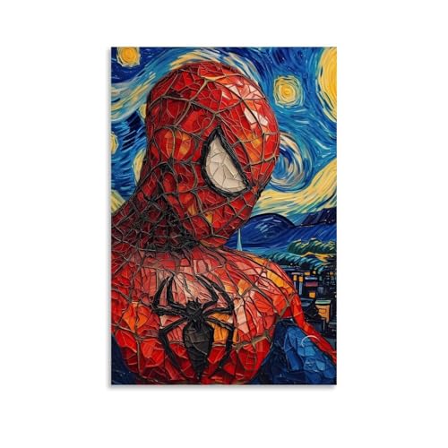 SLKJYX Graffiti-Poster von Spiderman auf der Vorder- oder Rückseite auf Leinwand mit farbenfroher Stadt-Wandkunst, dekoratives Gemälde, Wandbild, moderne Dekoration, hängendes Kunstposter, 40 x 60 cm SLKJYX Graffiti-Poster von Spiderman auf der Vorder- oder Rückseite auf Leinwand mit farbenfroher Stadt-Wandkunst, dekoratives Gemälde, Wandbild, moderne Dekoration, hängendes Kunstposter, 40 x 60 cm von SLKJYX