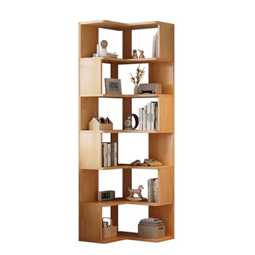 SLMslmsh-5188 Regal Bücherregal Massivholz Eckschrank Eckregal Boden bis Decke Aufbewahrungsschrank Zuhause Aufbewahrungsschrank Bücherregal Modern Einfaches Eck-Bücherregal Buchaufbewahrung Organizer von SLMslmsh-5188