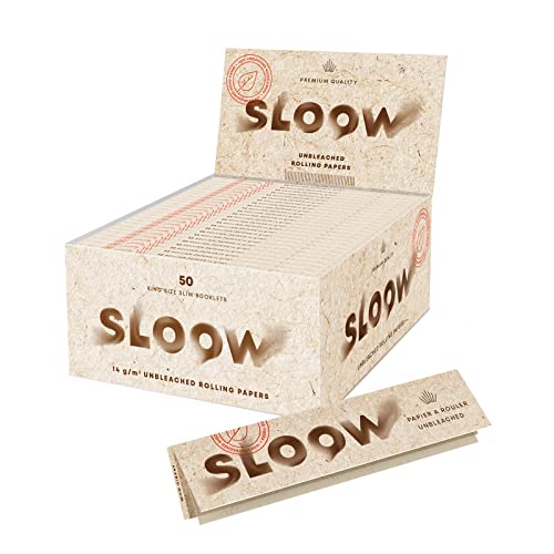 50 x 32 Blatt Natural King Size Rolling Paper Slim dünn Zigaretten Papier Sloow ungebleicht unbleached 50 x 32 Blatt Natural King Size Rolling Paper Slim dünn Zigaretten Papier Sloow ungebleicht unbleached von SLOOW
