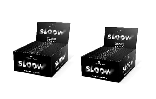 SLOOW Black King Size Slim 100 Heftchen mit je 32 Blatt - 44 x 108 mm - 14g/m2 SLOOW Black King Size Slim 100 Heftchen mit je 32 Blatt - 44 x 108 mm - 14g/m2 von SLOOW