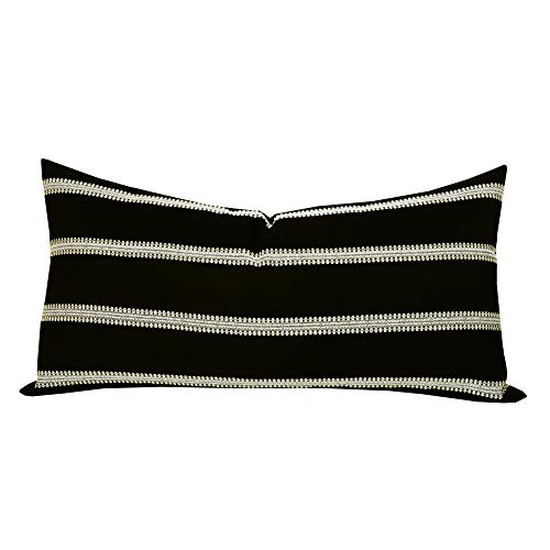 SLOW COW Decorative Rectangular Throw Pillow Cover Textured Lumbar Cushion Cover for Couch Sofa 12 x 24 Inches Black Mixed Off White SLOW COW Decorative Rectangular Throw Pillow Cover Textured Lumbar Cushion Cover for Couch Sofa 12 x 24 Inches Black Mixed Off White von SLOW COW