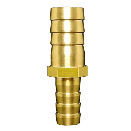 1 STÜCK Messing gerade Schlauchfitting Equal Barb Reduzierstück 4/6/8/10/12/14/19/25 mm Gas Kupfer Barbed Koppler Stecker Adapter (Size : 4mm-10mm) von SLOYCA