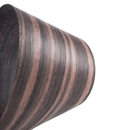 SLOYCA 1 Rolle Natürliches Ebenholzfurnier Dünnes Holz Massives handgefertigtes DIY-Lautsprecher-Gitarrenboden-Möbelhaut 220 * 20cm von SLOYCA