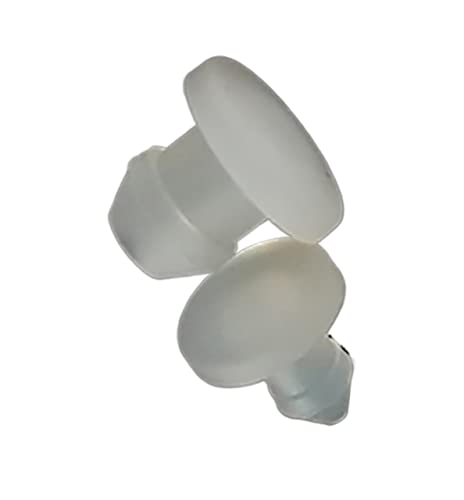Silikonkautschuk-Lochkappen 4,5 mm bis 50,6 mm T-Typ-Steckerabdeckung Snap-on-Dichtung Blindstopfen Endkappen Dichtungsstopfen 20 STK (Color : Transparent, Size : 15mm(5pcs)) von SLOYCA