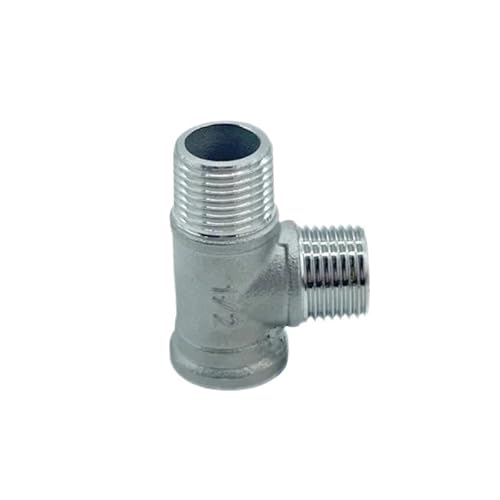 1 Stück BSP männlich + weiblich + männlich Gewinde 3-Wege-T-Stück T-Rohrverschraubung 1/4" 3/8” 1/2" 3/4" 1" 2" Gewinde Sus304 Multifunktional/3/3/8(3,1 1/2") von SLSKO