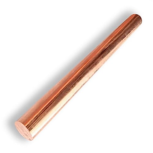 1 Stück Rundstab aus reinem Kupfer, 300 mm lang, blanker Kupfermetallstab, massiver Kupferstab, Drehstangenmaterial for Metallhandwerk, Metallbearbeitungshobbys(22mm) von SLSKO