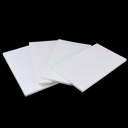 2 Stück Teflon-PTFE-Kunststoffplatten, Größe 100 x 200 mm, formbare Teflonplatte for Dichtungen und Heimwerkerarbeiten(0.5mm) von SLSKO
