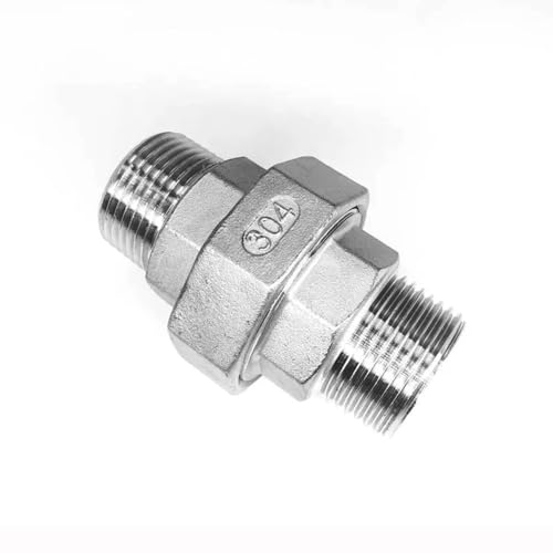 Fitting 1/4 3/8 1/2 1 1-1/4 1-1/2 2 Bspt Außengewinde Union Edelstahl Ss304 Rohrfitting Klasse 150 Silber/1/4(1 1/2") von SLSKO