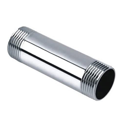 SLSKO 1/4" 3/8" 1/2" 3/4" 1" 2" 4" Bsp-Rohrverschraubungen mit Außengewinde, 300 mm Langer Nippel aus Edelstahl, DIY-Metallrohrverbinder/DN8 1/4"(Dn32 1.2") von SLSKO