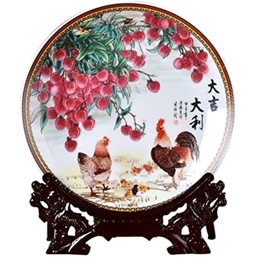 SLSKO 10,2 Zoll Jingdezhen Keramik Hängeplatte Ornamente Home Desktop Büro Dekorationen von SLSKO