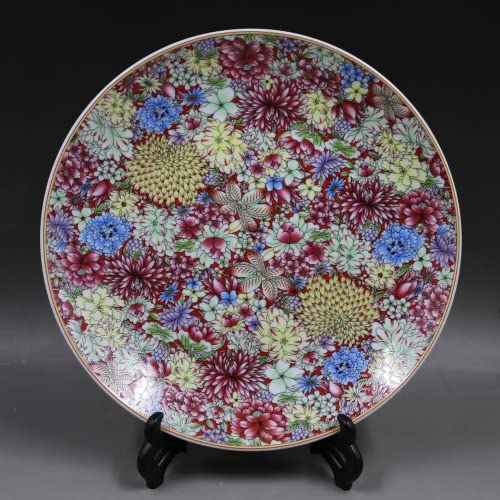 SLSKO 10,2 Zoll Qing Qianlong Antike Dekoration Platte Retro Chinesische Antike Ornamente von SLSKO