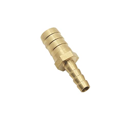 SLSKO Messing 2-Wege-Reduzierstück, gerader Schlauchanschluss, Widerhaken, Reduzierstück, Kupferkupplung, Anschlussadapter, for Luft, Kraftstoff, Gas, Wasser(8mm 16mm Barb) von SLSKO
