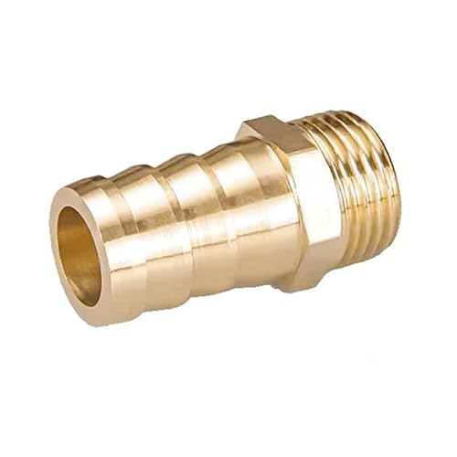 SLSKO Messing-Rohrverschraubung, Schlauchanschlussstück, for Heimwerker, 1/8" BSP-Stecker, Verbindungsstück, Kupferkupplungsadapter(12mm) von SLSKO