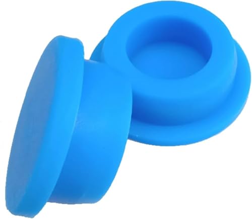 T-förmiger, versiegelter Stopfen, Silikonkautschuk, T-förmige Lochstopfen, 6er-Pack, Blau, 13 mm bis 48,5 mm(30.3mm) von SLSKO