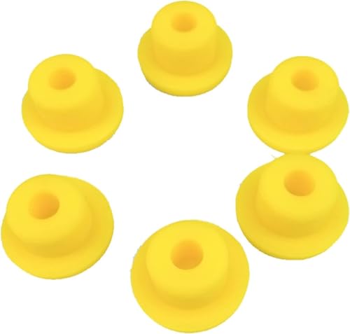 T-förmiger Dichtungsstopfen T-förmige Dichtungslochstopfen Silikonkautschuk 6er-Pack Gelb 13-48,5 mm(19.5mm) von SLSKO