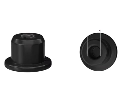 T-förmiger versiegelter Stopfen T-förmige Lochstopfen 10 Stück 14–58,6 mm Schwarz Weiß Silikonkautschuk -40 bis 250 °F(Black,48.5mm) von SLSKO
