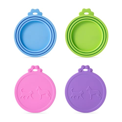 SLSON 4 Stück Tierfutter-Dosendeckel für Haustier Futteraufbewahrung Universal-Silikon-Dosendeckel für Dosenfutter für Hunde und Katzen,4 Farben SLSON 4 Stück Tierfutter-Dosendeckel für Haustier Futteraufbewahrung Universal-Silikon-Dosendeckel für Dosenfutter für Hunde und Katzen,4 Farben von SLSON