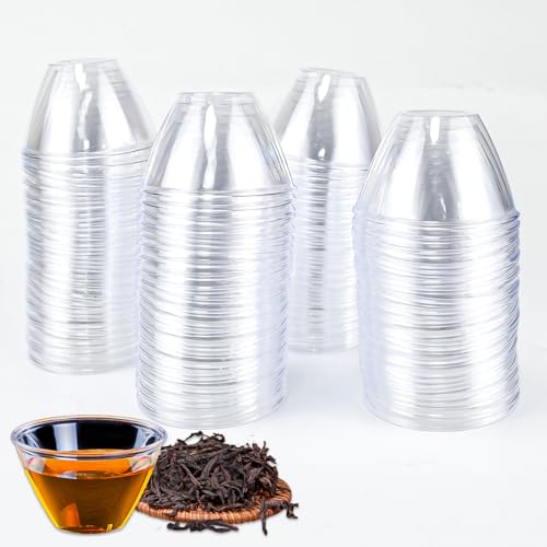 SLTAXAR 100 Stück Schnapsgläser 6cl/60ml Plastik Shotgläser Transparente Schnapsbecher Stamperl Pinnchen für Party Weihnachten von SLTAXAR