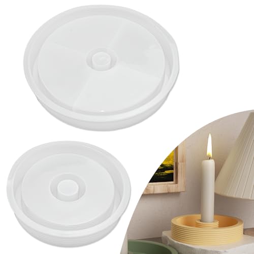 SLTAXAR 2 Stück Silikonform Kerzenhalter Runde Gießform Kerzenhalter Silikonformen Gießformen DIY Harz Gießform Rund Harz Epoxid Gießform Kerzenhalter Groß Epoxidform für Stabkerzen und Teelichter SLTAXAR 2 Stück Silikonform Kerzenhalter Runde Gießform Kerzenhalter Silikonformen Gießformen DIY Harz Gießform Rund Harz Epoxid Gießform Kerzenhalter Groß Epoxidform für Stabkerzen und Teelichter von SLTAXAR