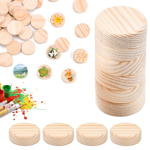 SLTAXAR 60 Stück Querholzplättchen 30mm Konusplättchen Holzstopfen 30 Astlochdübel Kiefer Unvollendete Holzkreise Runde Holz Querholzplättchen Kiefer Querholzdübel zum Ausbessern von Astlöchern von SLTAXAR