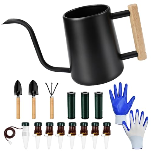 SLTAXAR Gießkanne Zimmerpflanzen 1L Giesskanne Gieskanne Bewässerungssystem Automatische Bewässerung für Blumentöpfe Gartengeräte Wasserspender Gartenwerkzeug Set Basteldraht Grün Bindedraht Garden von SLTAXAR
