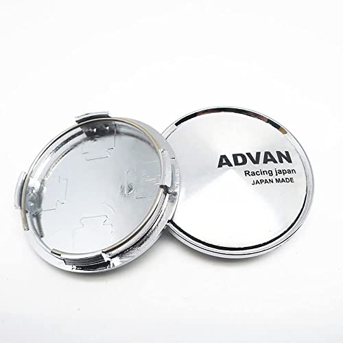 4 Stück Auto Nabendeckel Radnabenkappen für Advan Racing 63mm 57mm Felgendeckel Schmücken Zubehör,A von SLURF