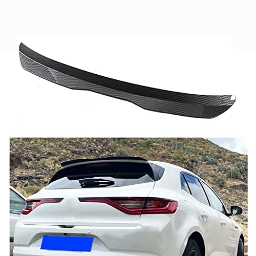 Auto Heckspoiler für Renault Megane 4 IV GT Sport Tourer 2016-2022 Heckspoiler Flügel Kofferraum Lippe Auto Modifikation Zubehör,Carbon Fiber Pattern von SLURF