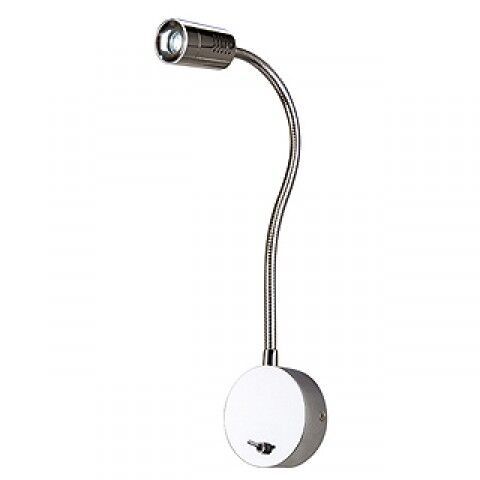 Dio Flex Plate LED Wandleuchte chrom, 1x1W, warmweiß, 3000K von SLV