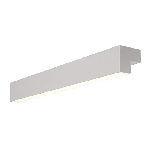 L-LINE 60 LED, Wand- und Deckenleuchte, IP44, 3000K, 700lm, silbergrau von SLV