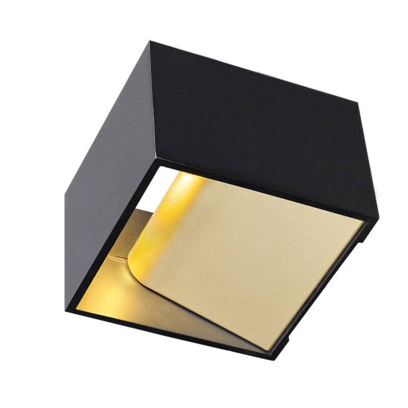 LED Wandleuchte Logs In - schwarz / messing von SLV