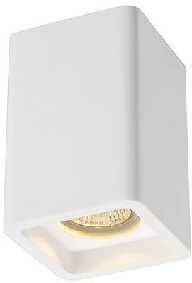PLASTRA Deckenleuchte, CL-1, eckig, weißer Gips, GU10, max.35W von SLV