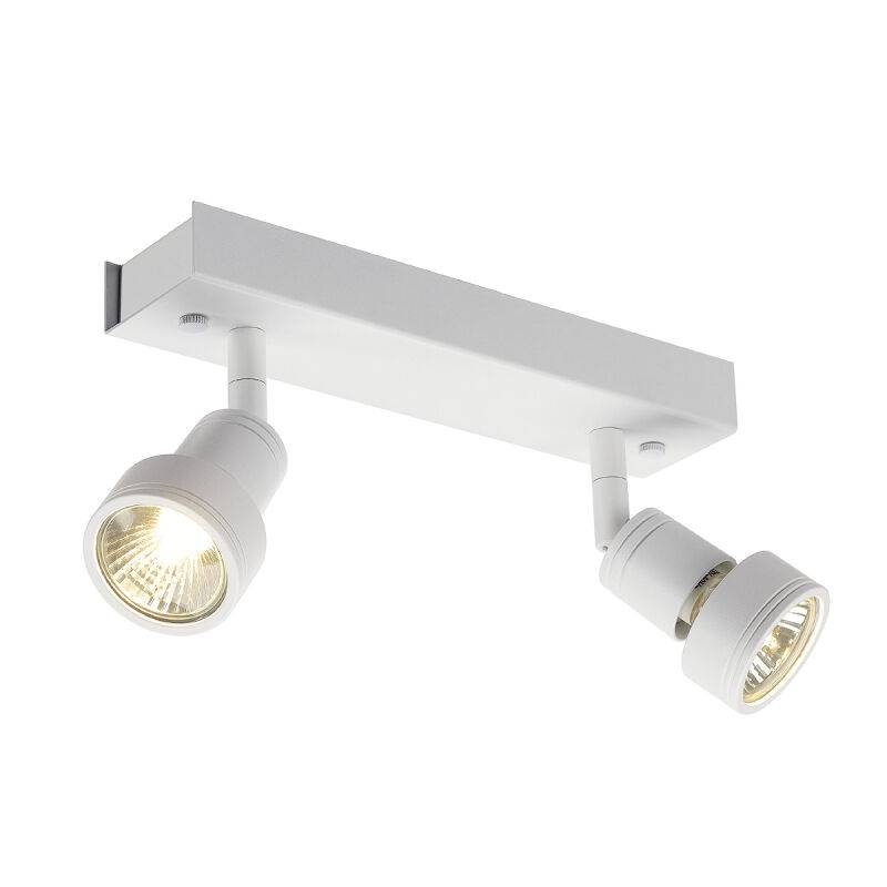 PURI 2 Deckenleuchte, matt- weiß, 2xGU10, max. 2x50W, mit Decoring von SLV