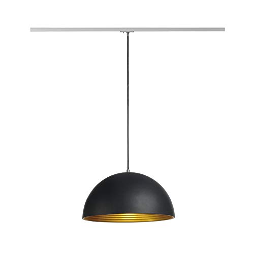 Pendelleuchte FORCHINI M E27 40W für 1-Phasen-Stromschiene, schwarz / gold - E Pendelleuchte FORCHINI M E27 40W für 1-Phasen-Stromschiene, schwarz / gold - E von SLV