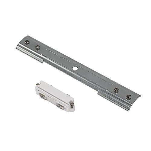 SLV 1 Phasen System Stabilisator Längsverbinder für 1-Phasen HV-Strom- schiene / nickel 143151 nickel matt, Silber von SLV
