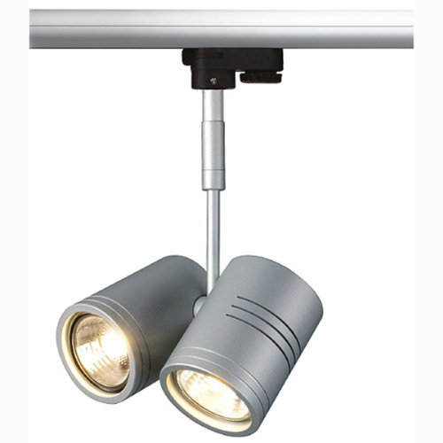 3-Phasen Strahler BIMA 2, 2-flammig, 2x GU10 max. 50W, inkl. Adapter, Silbergrau von SLV
