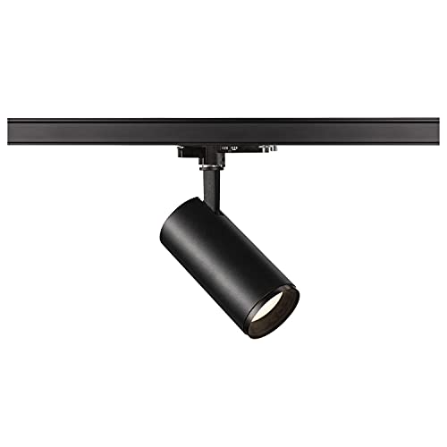 SLV 3 Phasen System Leuchte NUMINOS® DALI M / LED 3-Phasen-Strahler, Spot, Decken-Strahler, Decken-Leuchte, Schienensystem, Innen-Beleuchtung / 4000K 20.1W 2060lm schwarz dimmbar 60Grad von SLV