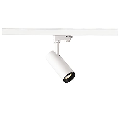 SLV 3 Phasen System Leuchte NUMINOS® PHASE S / LED 3-Phasen-Strahler, Spot, Decken-Strahler, Decken-Leuchte, Schienensystem, Innen-Beleuchtung / 2700K 10.42W 980lm weiß dimmbar 60Grad von SLV