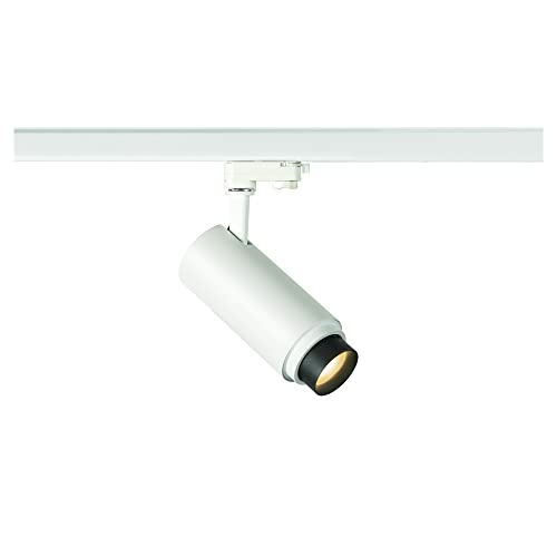 SLV 3 Phasen System Leuchte NUMINOS® ZOOM M / LED 3-Phasen-Strahler, Spot, Decken-Strahler, Decken-Leuchte, Schienensystem, Innen-Beleuchtung / 3000K 20W 1800lm weiß dimmbar 15Grad von SLV
