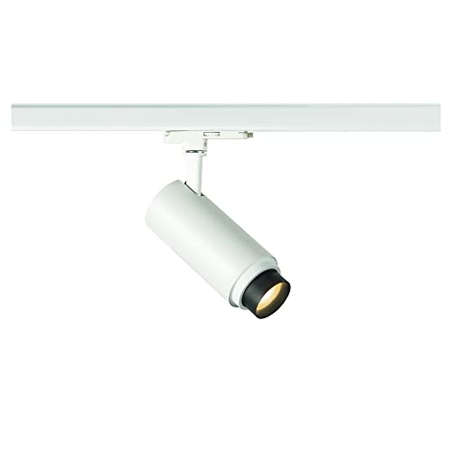 SLV 3 Phasen System Leuchte NUMINOS® ZOOM M / LED 3-Phasen-Strahler, Spot, Decken-Strahler, Decken-Leuchte, Schienensystem, Innen-Beleuchtung / 3000K 20W 1800lm weiß dimmbar 15Grad von SLV