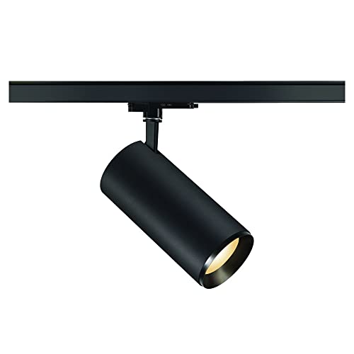 SLV 3 Phasen System Leuchte NUMINOS® XL / LED 3-Phasen-Strahler, Spot, Decken-Strahler, Decken-Leuchte, Schienensystem, Innen-Beleuchtung / 3000K 36W 3490lm schwarz dimmbar 36Grad von SLV